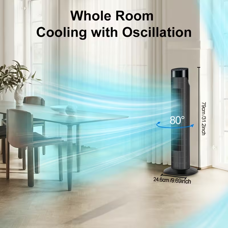 Quiet tower fan