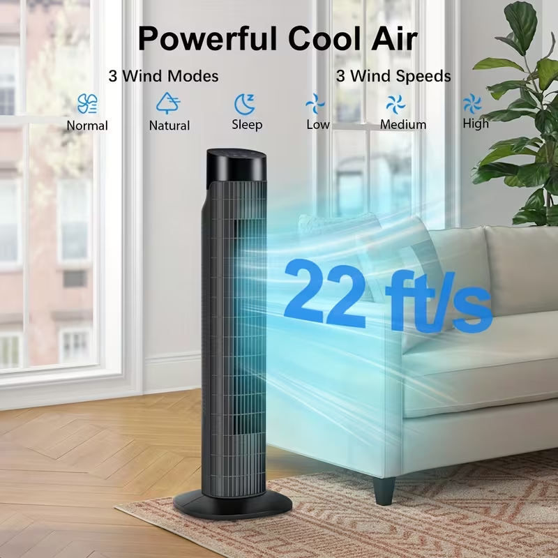 Quiet tower fan