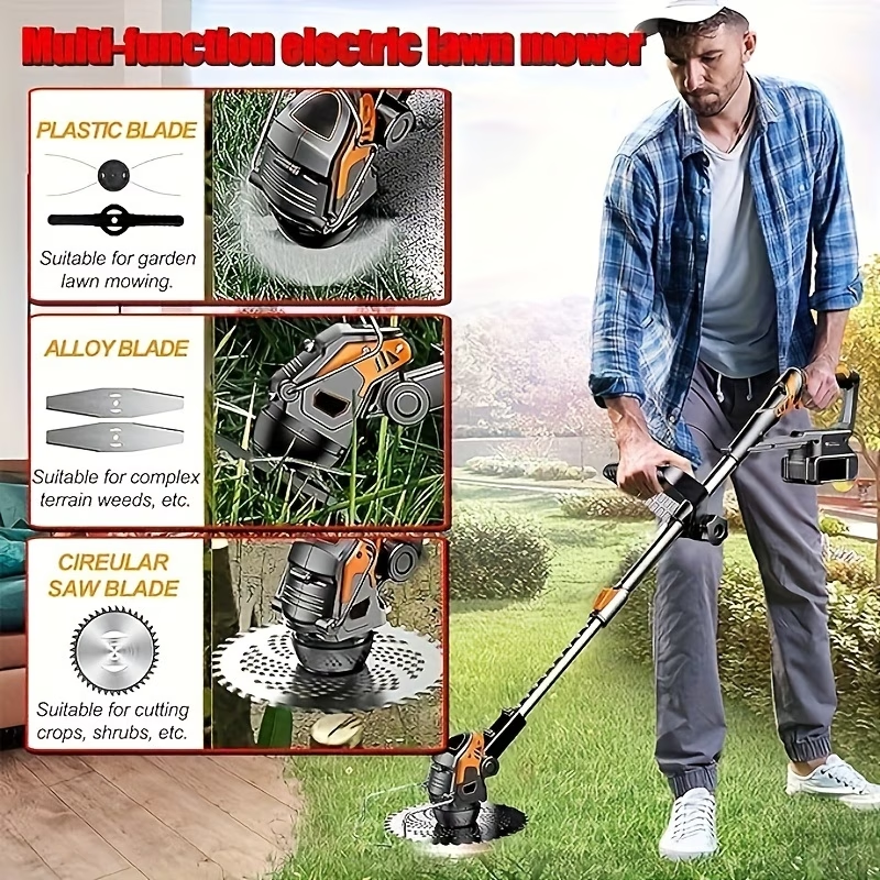 24V lawn mower, electric lawn mower, wireless lawn mower