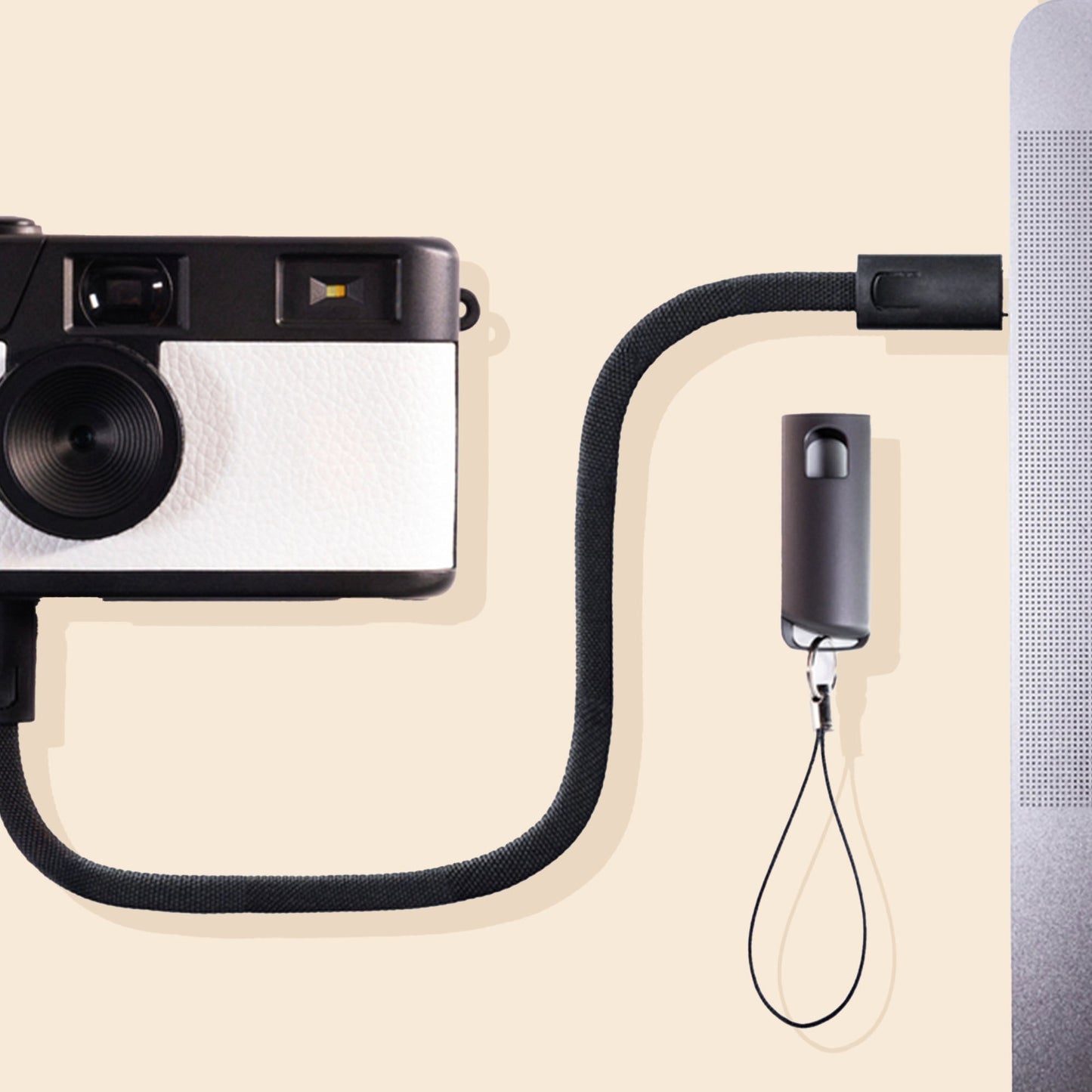 Dual-Function Camera Wrist Strap & USB-C Data Cable