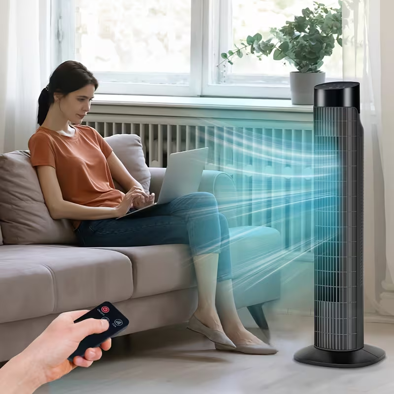 Quiet tower fan